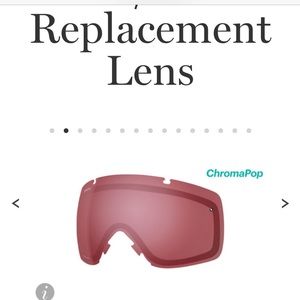SMITH “I/O REPLACEMENT LENS” ROSE GOLD BRAND NEW